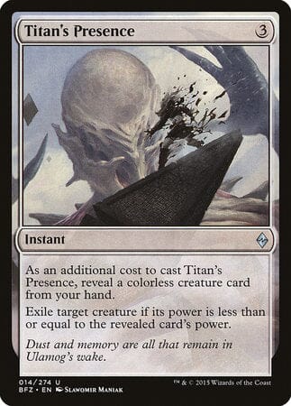 Titan's Presence [Battle for Zendikar] MTG Single Magic: The Gathering  | Multizone: Comics And Games