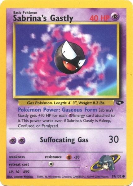 Sabrina's Gastly (97/132) [Gym Challenge Unlimited] Pokemon Single Pokémon  | Multizone: Comics And Games