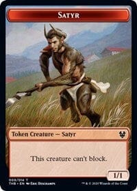 Satyr // Nightmare Double-sided Token [Theros Beyond Death Tokens] MTG Single Magic: The Gathering  | Multizone: Comics And Games