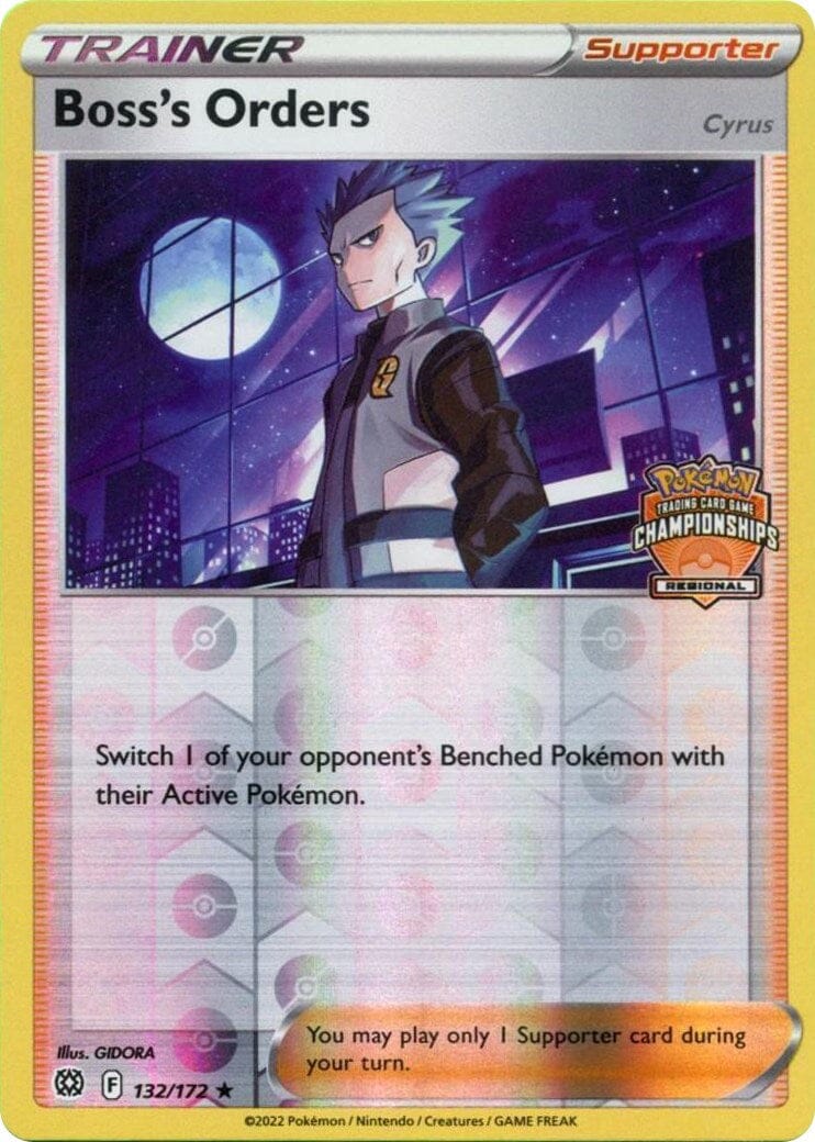 Boss's Orders (132/172) (Regional Championship Promo) [Sword & Shield: Brilliant Stars] Pokemon Single Pokémon  | Multizone: Comics And Games