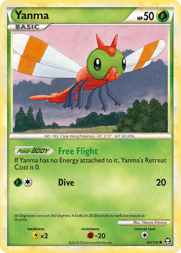 Yanma (84/102) [HeartGold & SoulSilver: Triumphant] Pokemon Single Pokémon  | Multizone: Comics And Games