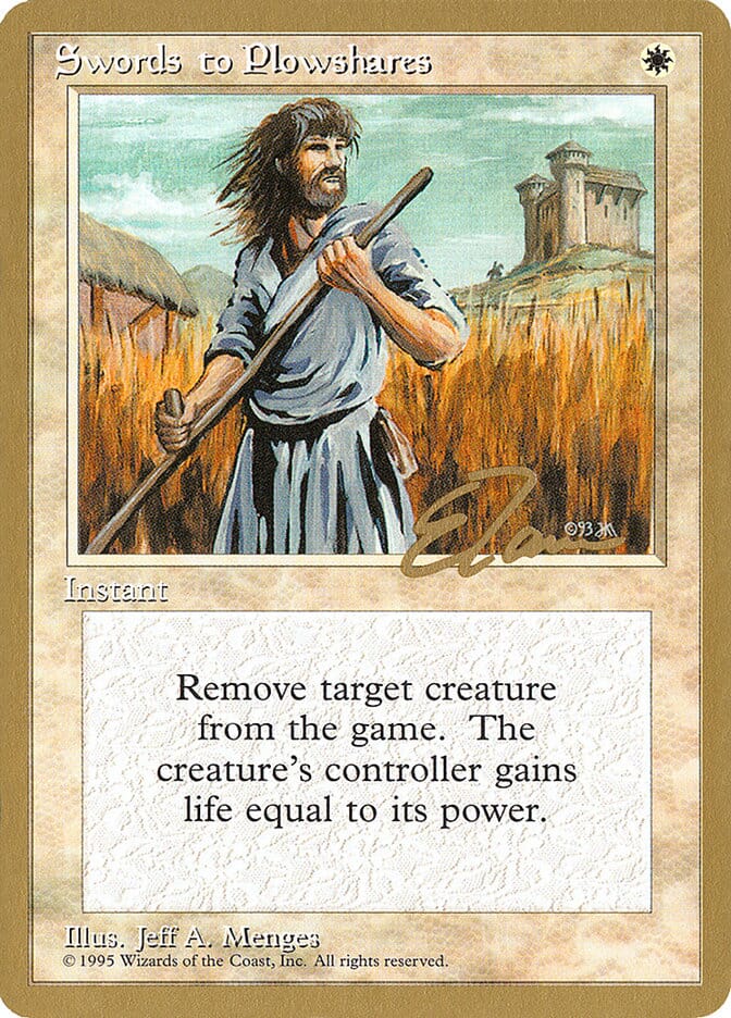 Swords to Plowshares (Eric Tam) [Pro Tour Collector Set] MTG Single Magic: The Gathering  | Multizone: Comics And Games