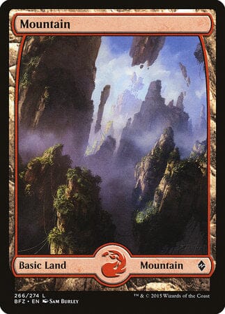 Mountain (266) - Full Art [Battle for Zendikar] MTG Single Magic: The Gathering  | Multizone: Comics And Games