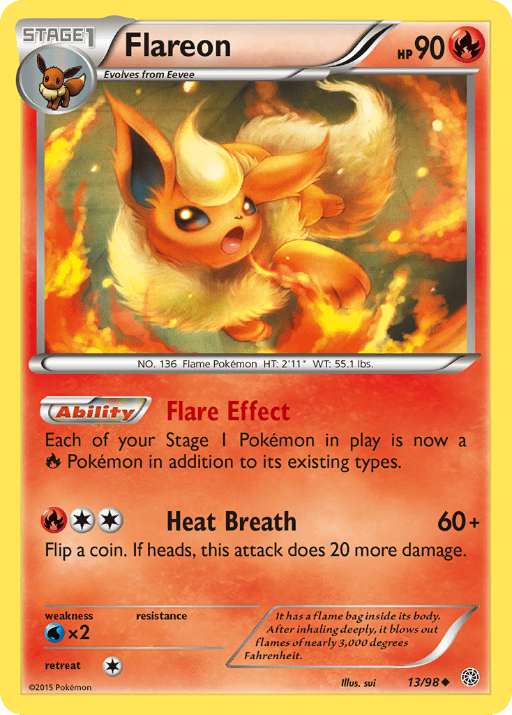 Flareon (13/98) [XY: Ancient Origins] Pokemon Single Pokémon  | Multizone: Comics And Games