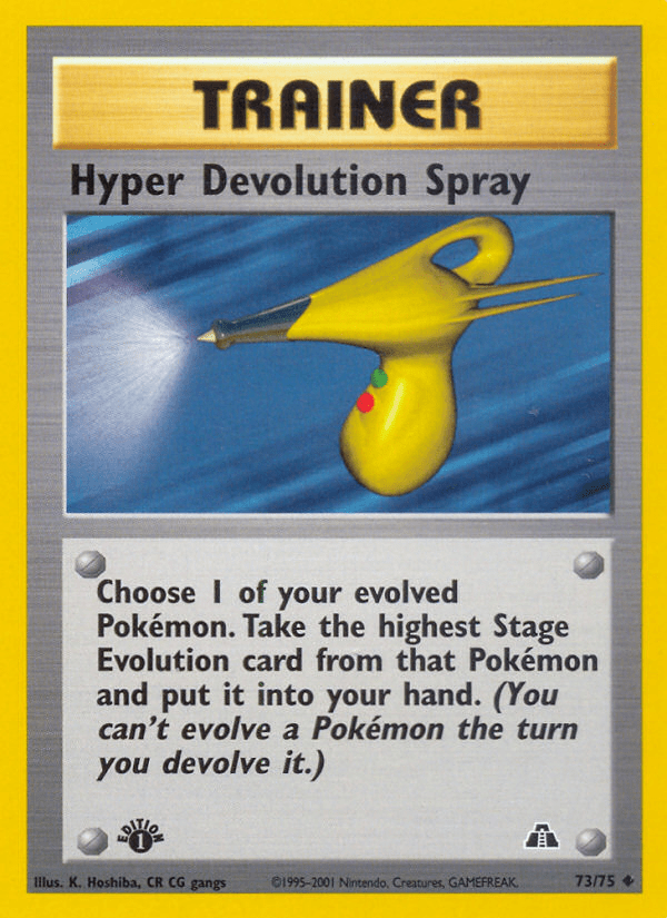 Hyper Devolution Spray (73/75) [Neo Discovery 1st Edition] Pokemon Single Pokémon  | Multizone: Comics And Games