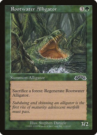 Rootwater Alligator [Exodus] MTG Single Magic: The Gathering  | Multizone: Comics And Games