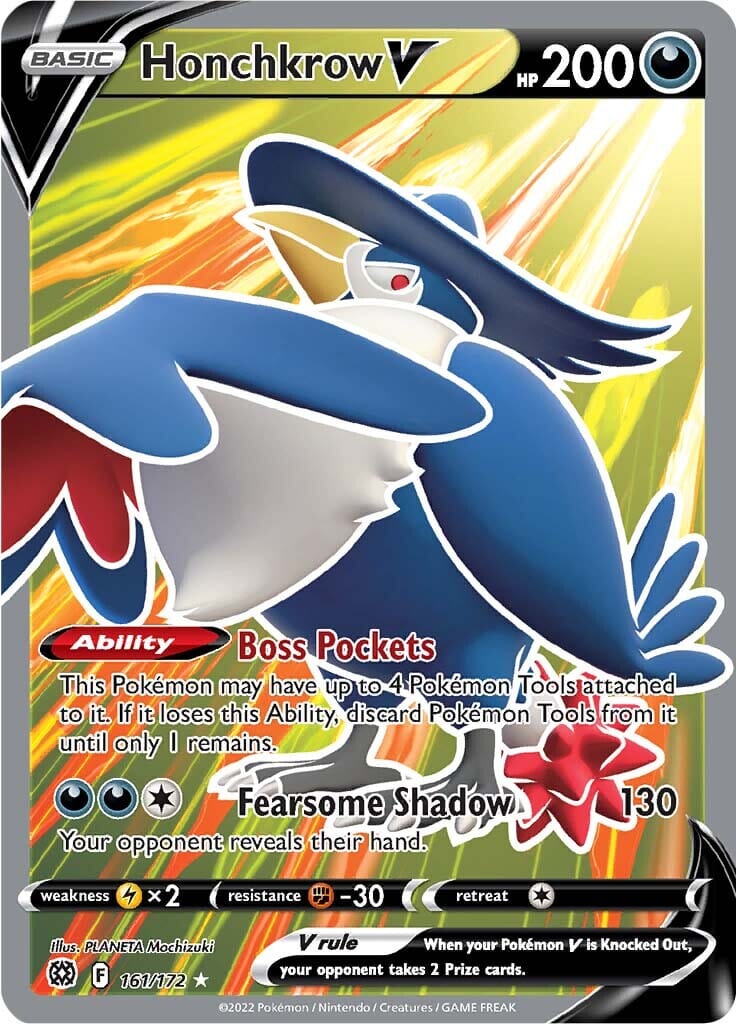 Honchkrow V (161/172) [Sword & Shield: Brilliant Stars] Pokemon Single Pokémon  | Multizone: Comics And Games