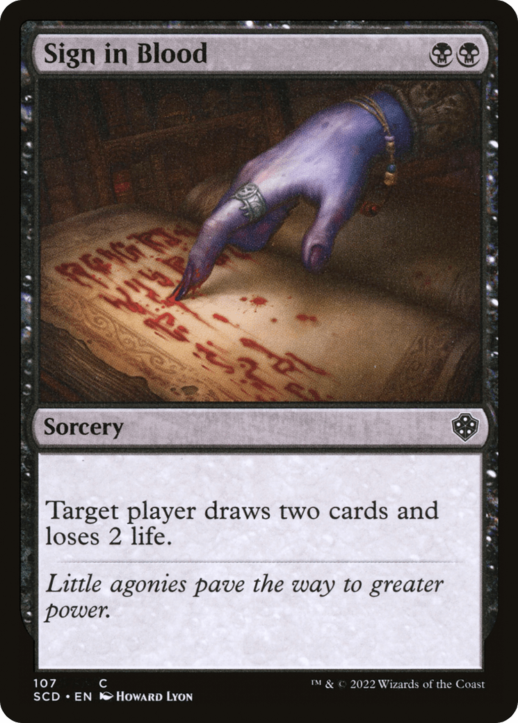 Sign in Blood [Starter Commander Decks] MTG Single Magic: The Gathering  | Multizone: Comics And Games