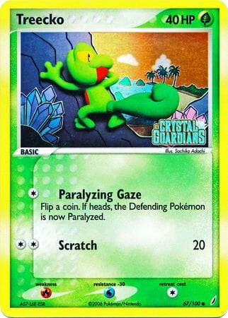 Treecko (67/100) (Stamped) [EX: Crystal Guardians] Pokemon Single Pokémon  | Multizone: Comics And Games