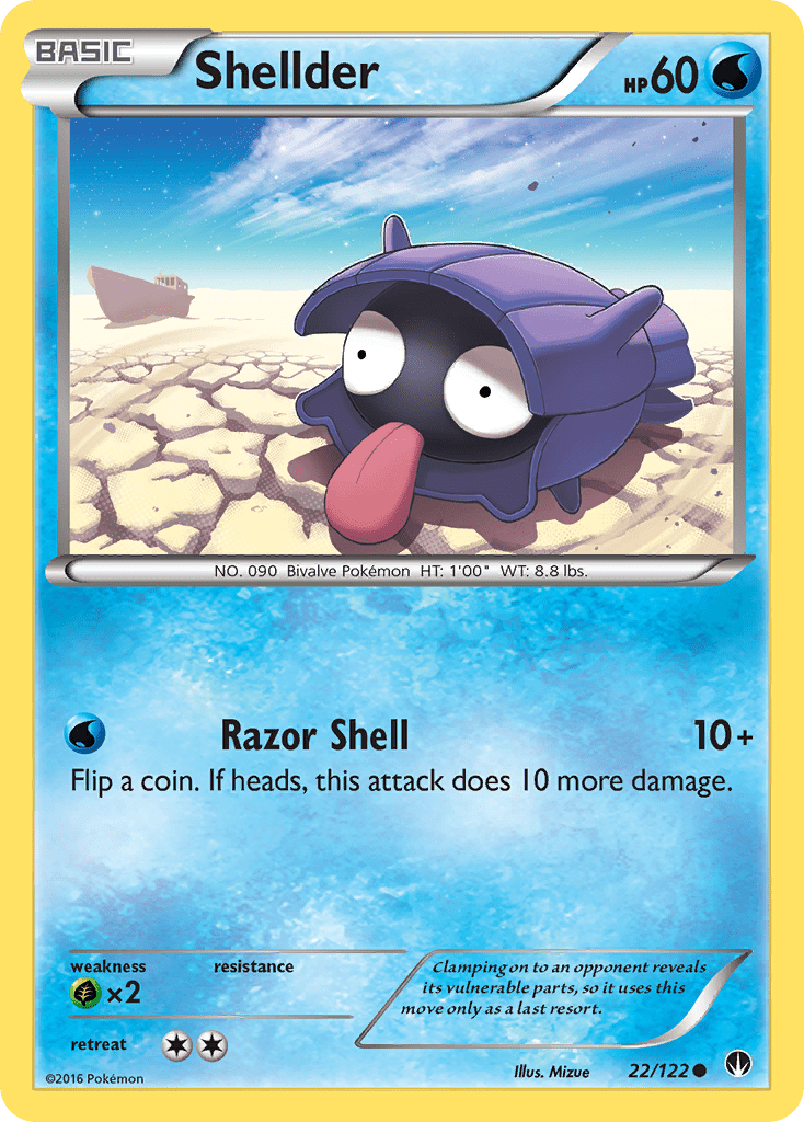 Shellder (22/122) [XY: BREAKpoint] Pokemon Single Pokémon  | Multizone: Comics And Games