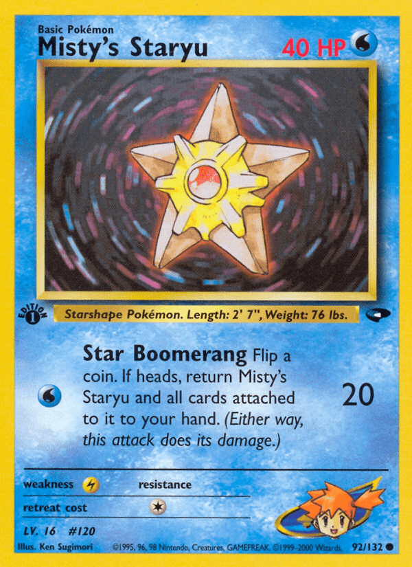 Misty's Staryu (92/132) [Gym Challenge 1st Edition] Pokemon Single Pokémon  | Multizone: Comics And Games