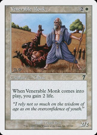 Venerable Monk [Seventh Edition] MTG Single Magic: The Gathering  | Multizone: Comics And Games