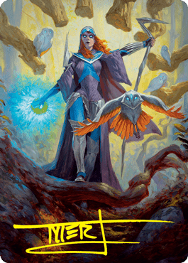 Kasmina, Enigma Sage Art Card (Gold-Stamped Signature) [Strixhaven: School of Mages Art Series] MTG Single Magic: The Gathering  | Multizone: Comics And Games