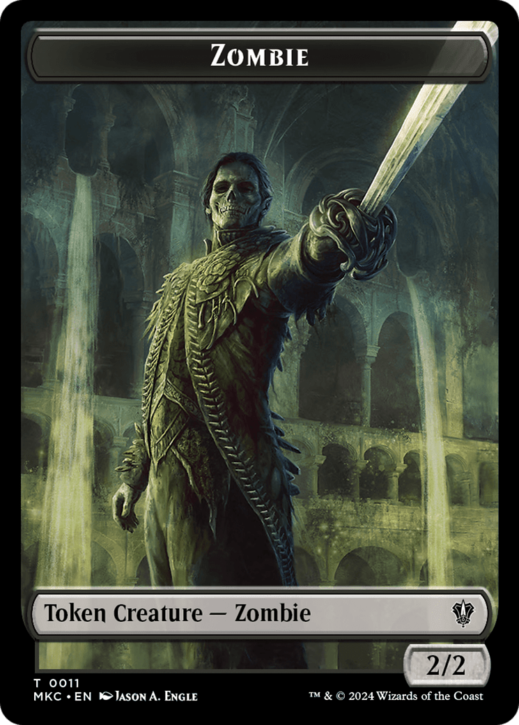 Copy // Zombie Double-Sided Token [Murders at Karlov Manor Commander Tokens] MTG Single Magic: The Gathering  | Multizone: Comics And Games
