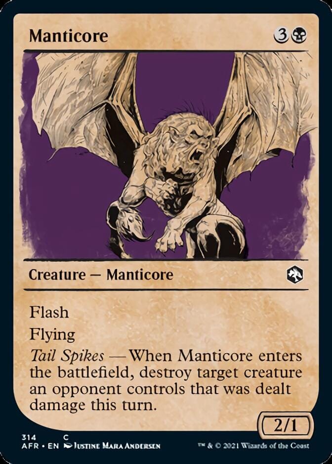 Manticore (Showcase) [Dungeons & Dragons: Adventures in the Forgotten Realms] MTG Single Magic: The Gathering  | Multizone: Comics And Games