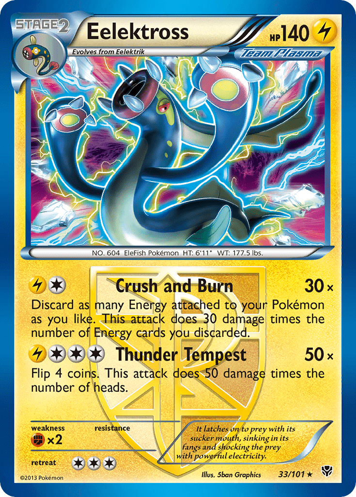 Eelektross (33/101) [Black & White: Plasma Blast] Pokemon Single Pokémon  | Multizone: Comics And Games