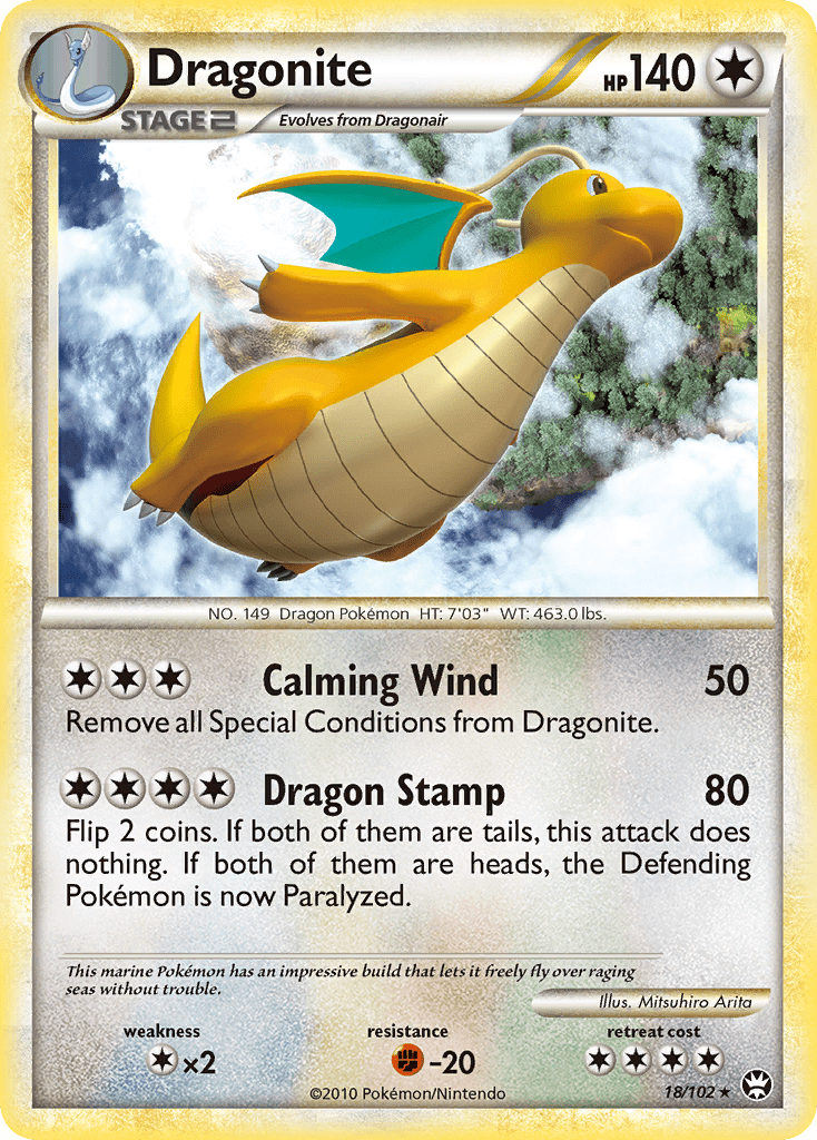 Dragonite (18/102) [HeartGold & SoulSilver: Triumphant] Pokemon Single Pokémon  | Multizone: Comics And Games