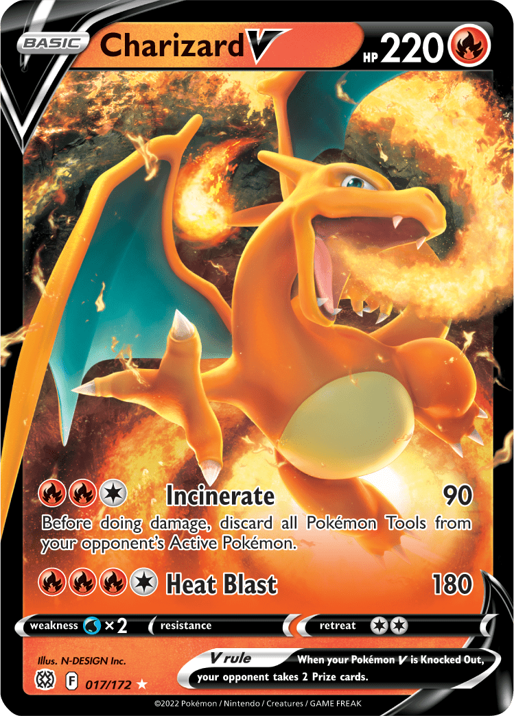 Charizard V (017/172) [Sword & Shield: Brilliant Stars] Pokemon Single Pokémon  | Multizone: Comics And Games