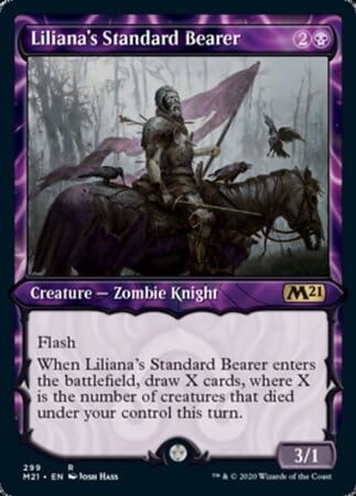 Liliana's Standard Bearer (Showcase) [Core Set 2021] MTG Single Magic: The Gathering  | Multizone: Comics And Games