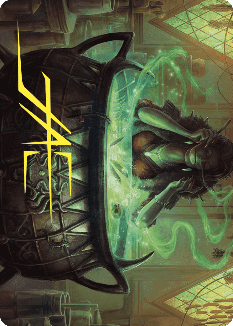 Agatha's Soul Cauldron Art Card (Gold-Stamped Signature) [Wilds of Eldraine Art Series] MTG Single Magic: The Gathering  | Multizone: Comics And Games