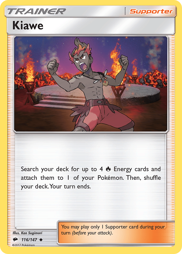 Kiawe (116/147) [Sun & Moon: Burning Shadows] Pokemon Single Pokémon  | Multizone: Comics And Games