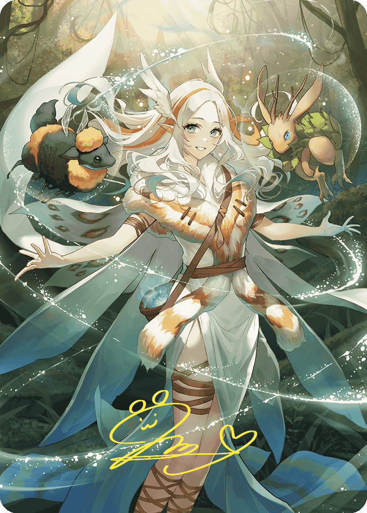 Greater Auramancy Anime Art Card (Gold-Stamped Signature) [Wilds of Eldraine Art Series] MTG Single Magic: The Gathering  | Multizone: Comics And Games