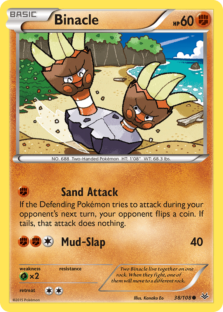 Binacle (38/108) [XY: Roaring Skies] Pokemon Single Pokémon  | Multizone: Comics And Games