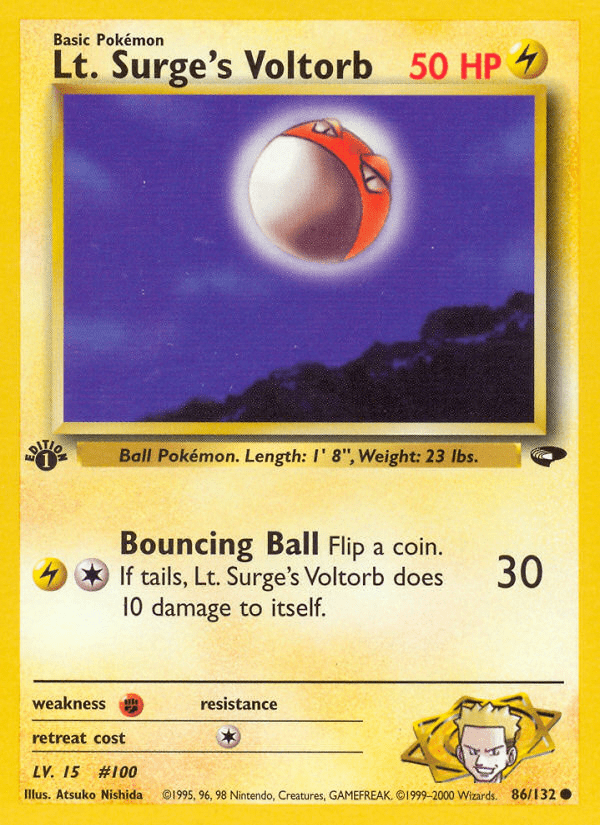 Lt. Surge's Voltorb (86/132) [Gym Challenge 1st Edition] Pokemon Single Pokémon  | Multizone: Comics And Games