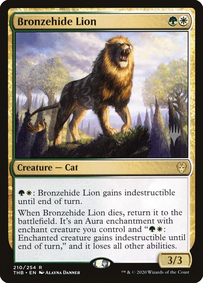Bronzehide Lion (Promo Pack) [Theros Beyond Death Promos] MTG Single Magic: The Gathering  | Multizone: Comics And Games