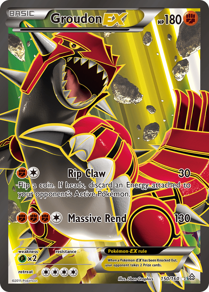 Groudon EX (150/160) [XY: Primal Clash] Pokemon Single Pokémon  | Multizone: Comics And Games