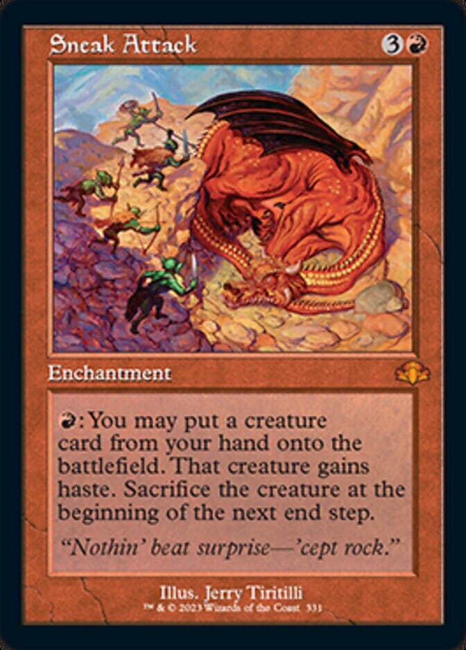 Sneak Attack (Retro) [Dominaria Remastered] MTG Single Magic: The Gathering  | Multizone: Comics And Games