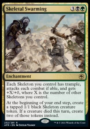 Skeletal Swarming (Promo Pack) [Dungeons & Dragons: Adventures in the Forgotten Realms Promos] MTG Single Magic: The Gathering  | Multizone: Comics And Games