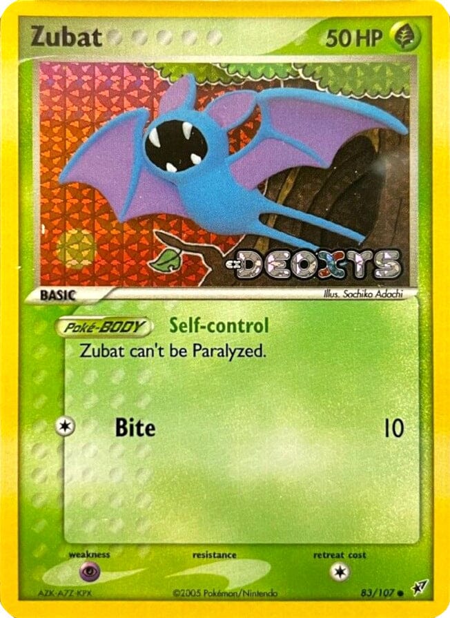 Zubat (83/107) (Stamped) [EX: Deoxys] Pokemon Single Pokémon  | Multizone: Comics And Games