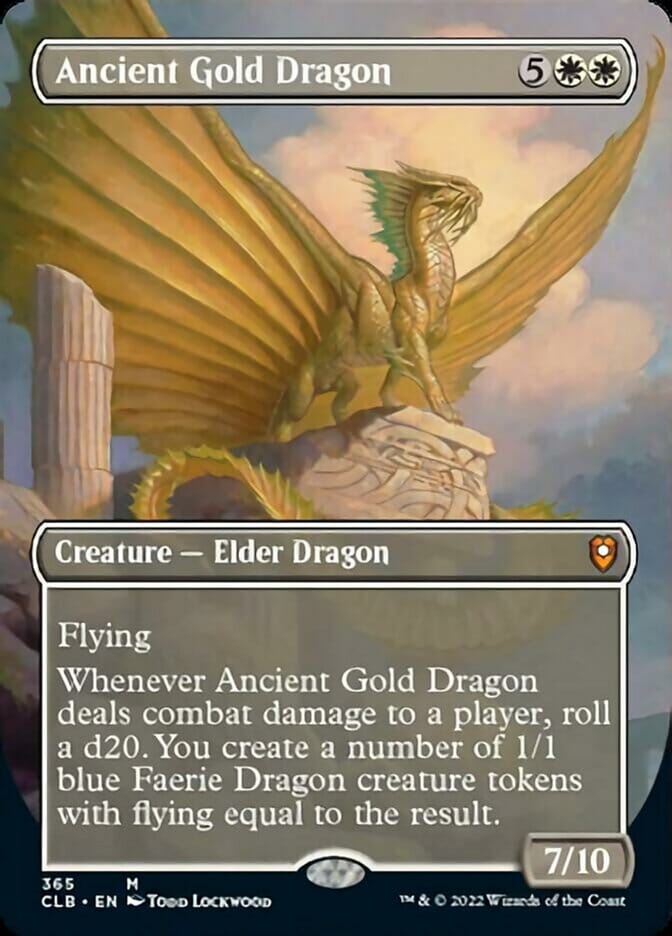 Ancient Gold Dragon (Borderless Alternate Art) [Commander Legends: Battle for Baldur's Gate] MTG Single Magic: The Gathering  | Multizone: Comics And Games