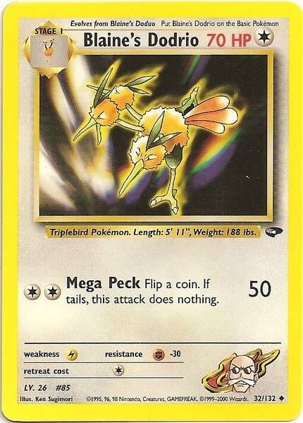 Blaine's Dodrio (32/132) [Gym Challenge Unlimited] Pokemon Single Pokémon  | Multizone: Comics And Games