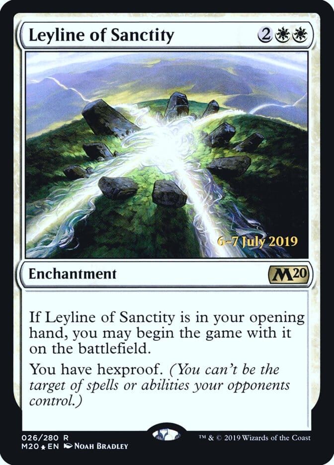 Leyline of Sanctity [Core Set 2020 Prerelease Promos] MTG Single Magic: The Gathering  | Multizone: Comics And Games