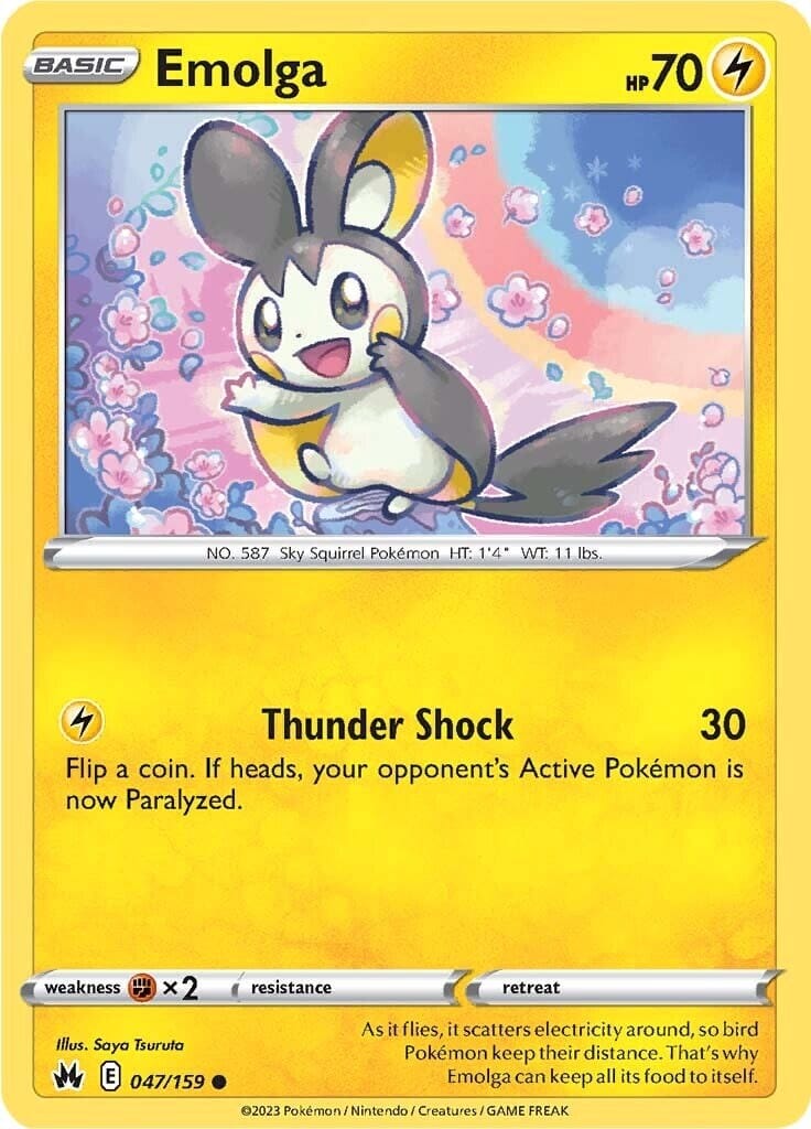 Emolga (047/159) [Sword & Shield: Crown Zenith] Pokemon Single Pokémon  | Multizone: Comics And Games
