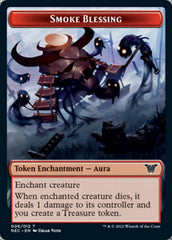 Smoke Blessing // Treasure Double-sided Token [Kamigawa: Neon Dynasty Commander Tokens] MTG Single Magic: The Gathering  | Multizone: Comics And Games