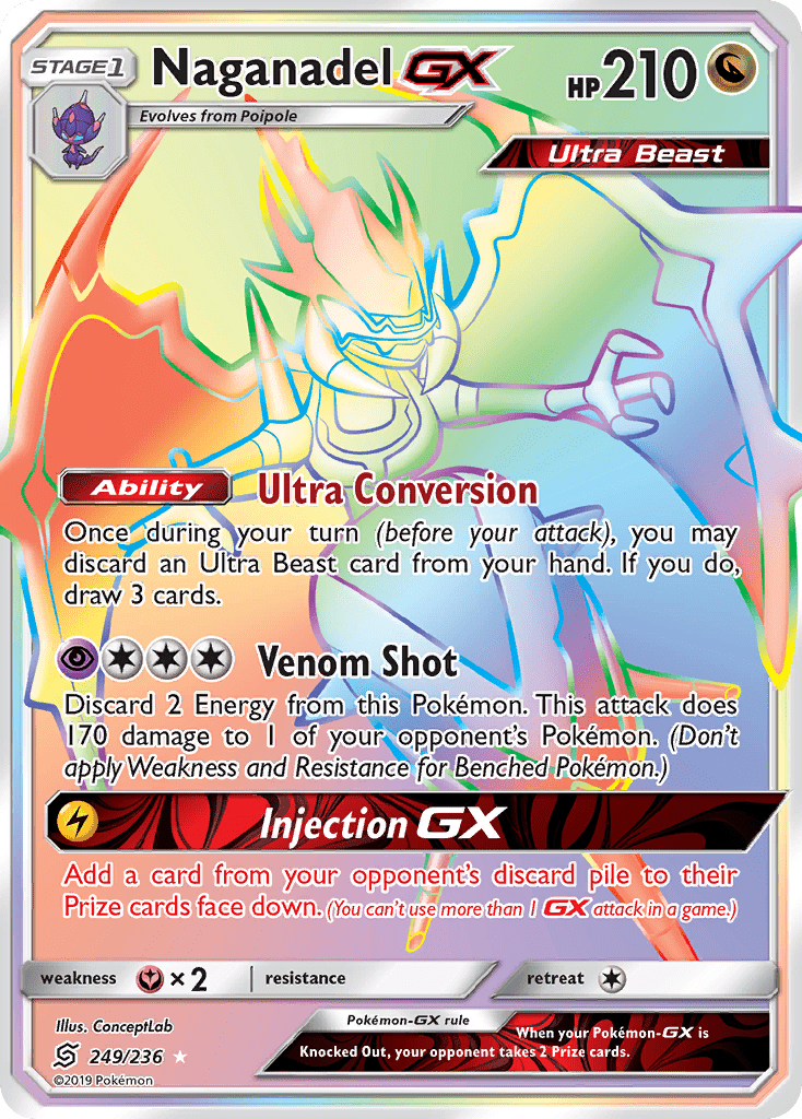 Naganadel GX (249/236) [Sun & Moon: Unified Minds] Pokemon Single Pokémon  | Multizone: Comics And Games