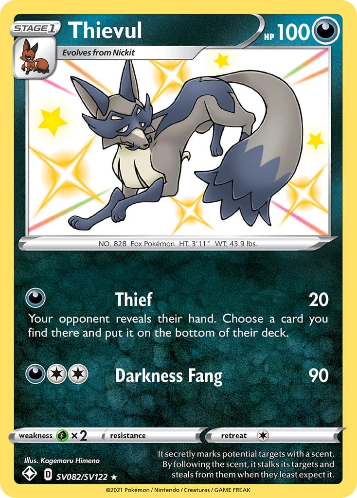 Thievul (SV082/SV122) [Sword & Shield: Shining Fates] Pokemon Single Pokémon  | Multizone: Comics And Games