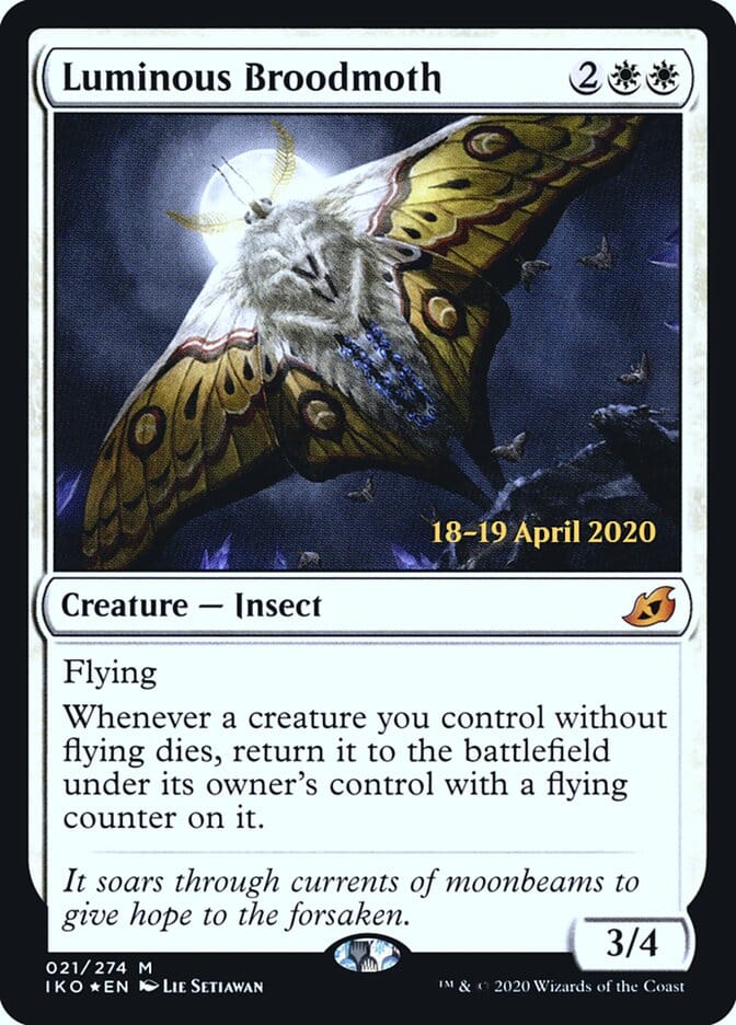 Luminous Broodmoth [Ikoria: Lair of Behemoths Prerelease Promos] MTG Single Magic: The Gathering  | Multizone: Comics And Games