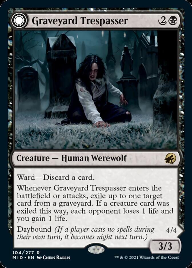 Graveyard Trespasser // Graveyard Glutton [Innistrad: Midnight Hunt] MTG Single Magic: The Gathering  | Multizone: Comics And Games