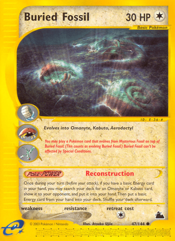 Buried Fossil (47/144) [Skyridge] Pokemon Single Pokémon  | Multizone: Comics And Games