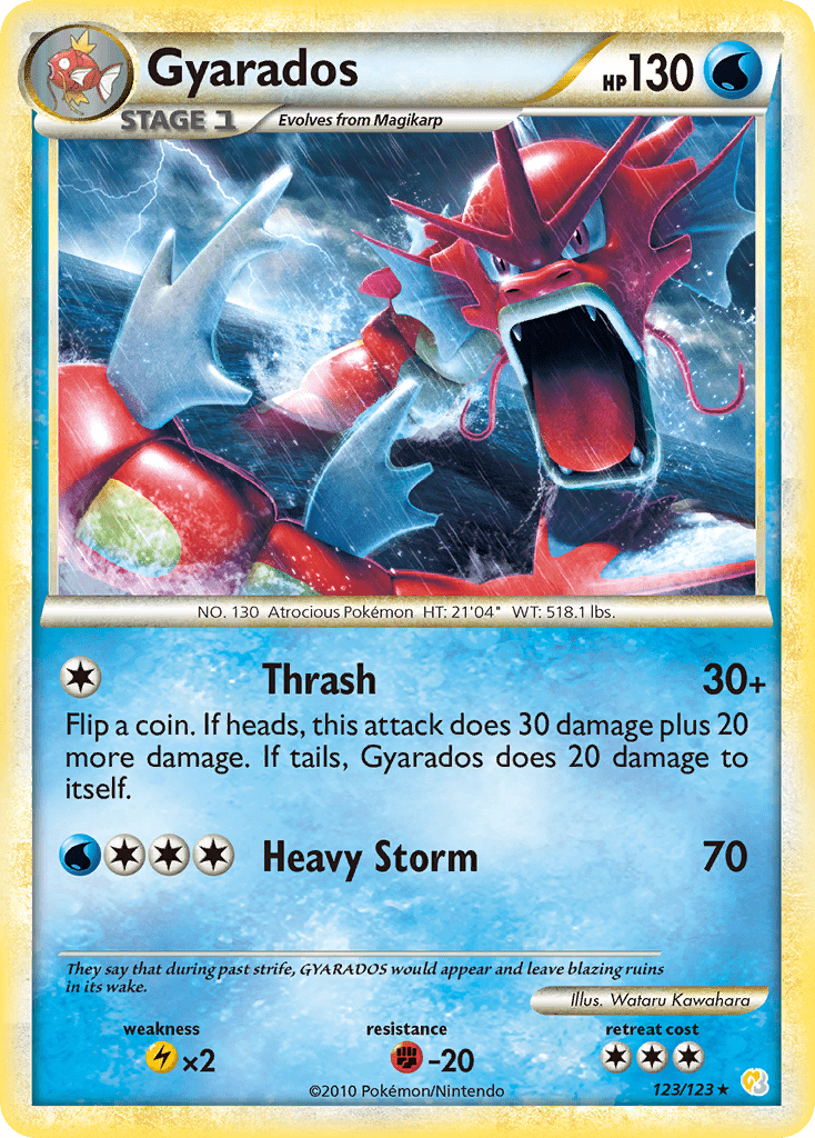 Gyarados (123/123) [HeartGold & SoulSilver: Base Set] Pokemon Single Pokémon  | Multizone: Comics And Games