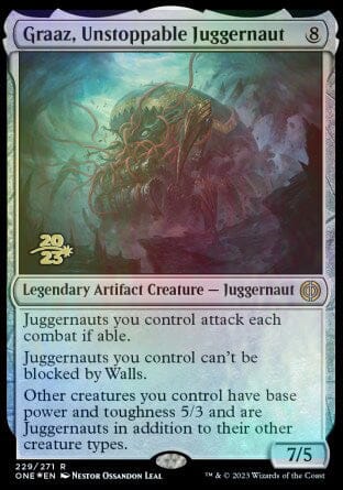 Graaz, Unstoppable Juggernaut [Phyrexia: All Will Be One Prerelease Promos] MTG Single Magic: The Gathering  | Multizone: Comics And Games