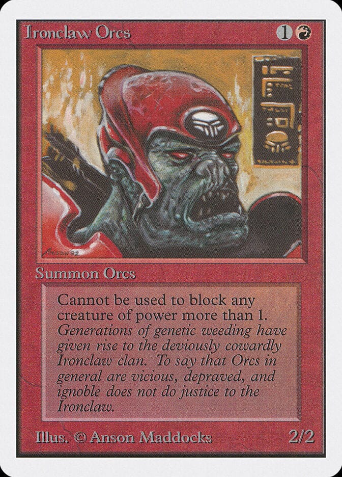 Ironclaw Orcs [Unlimited Edition] MTG Single Magic: The Gathering  | Multizone: Comics And Games