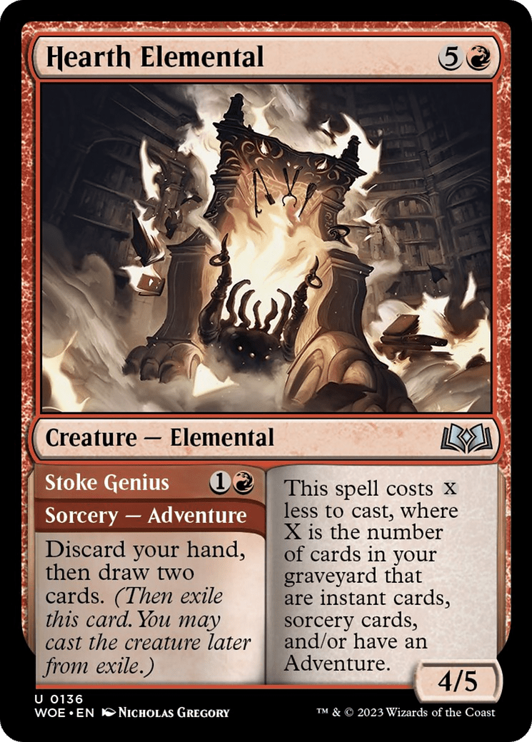 Hearth Elemental // Stoke Genius [Wilds of Eldraine] MTG Single Magic: The Gathering  | Multizone: Comics And Games