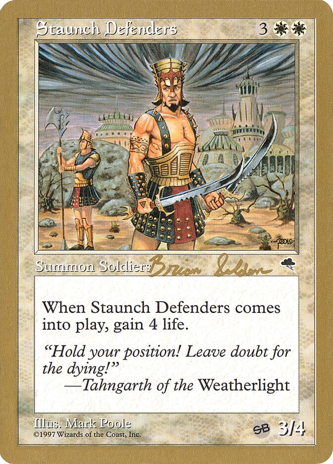 Staunch Defenders (Brian Selden) (SB) [World Championship Decks 1998] MTG Single Magic: The Gathering  | Multizone: Comics And Games