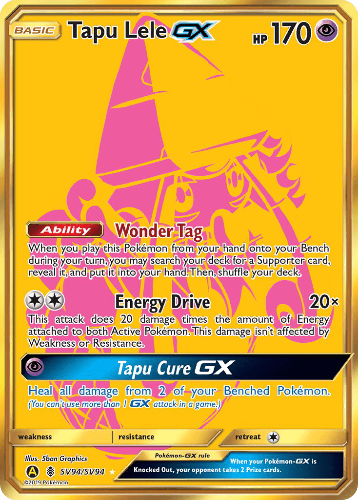 Tapu Lele GX (SV94/SV94) [Sun & Moon: Hidden Fates - Shiny Vault] Pokemon Single Pokémon  | Multizone: Comics And Games