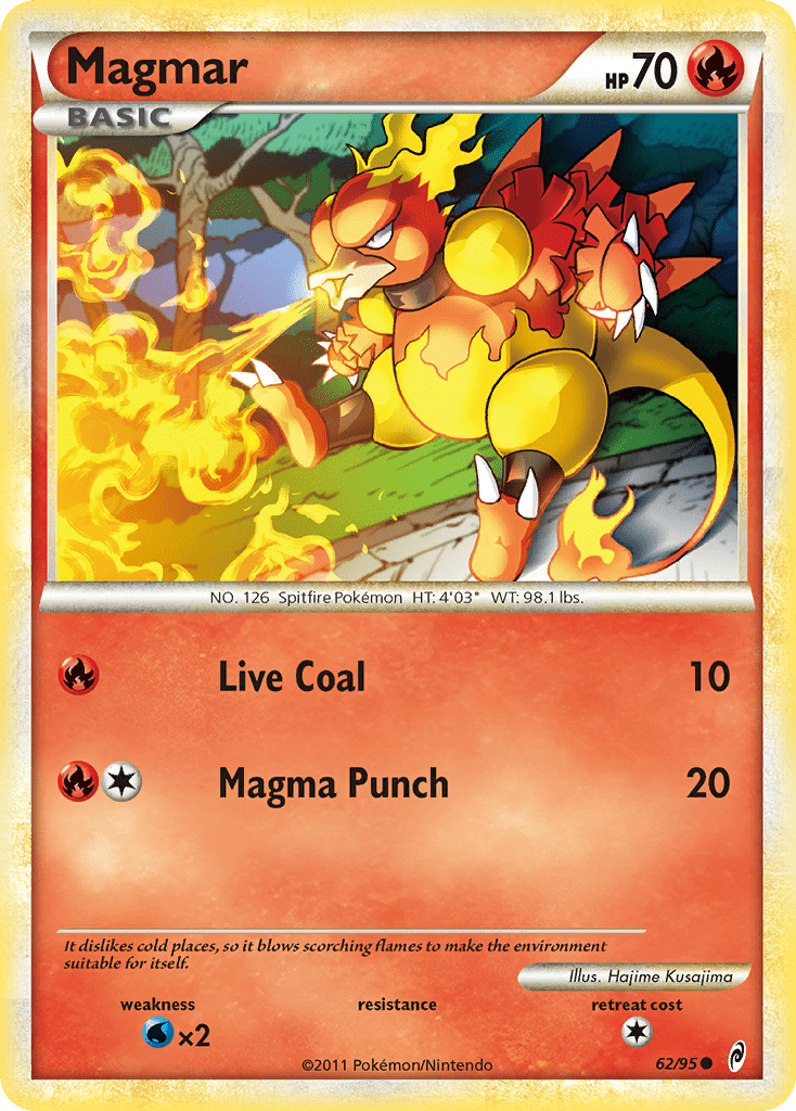 Magmar (62/95) [HeartGold & SoulSilver: Call of Legends] Pokemon Single Pokémon  | Multizone: Comics And Games